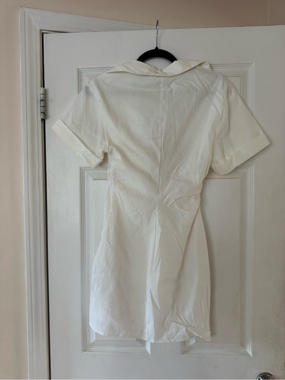 Zara White Drawstring Mini Dress - Picture 3 of 3